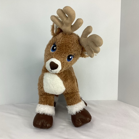 Build-A-Bear Other - Build-A-Bear Light Brown Plush Reindeer White Accents Sparkle Stuffed Animal Toy